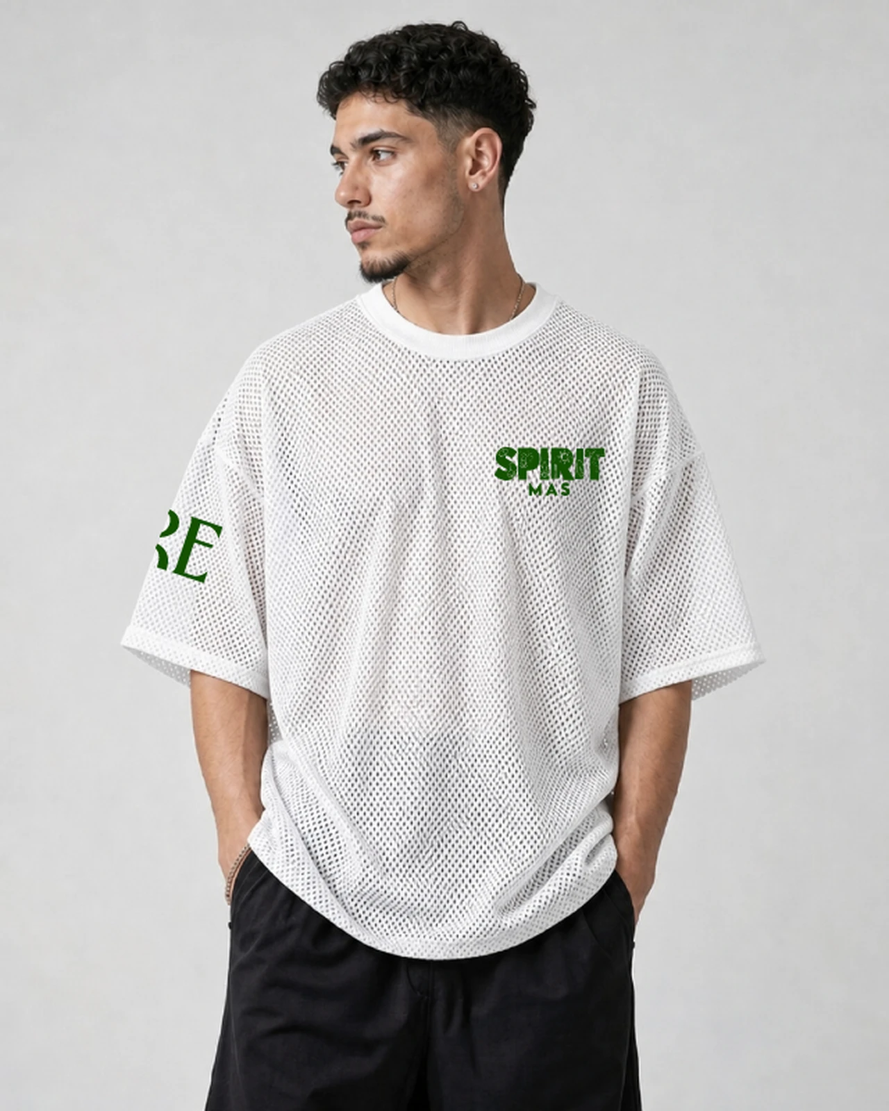 Men's Mesh T-Shirt in White
