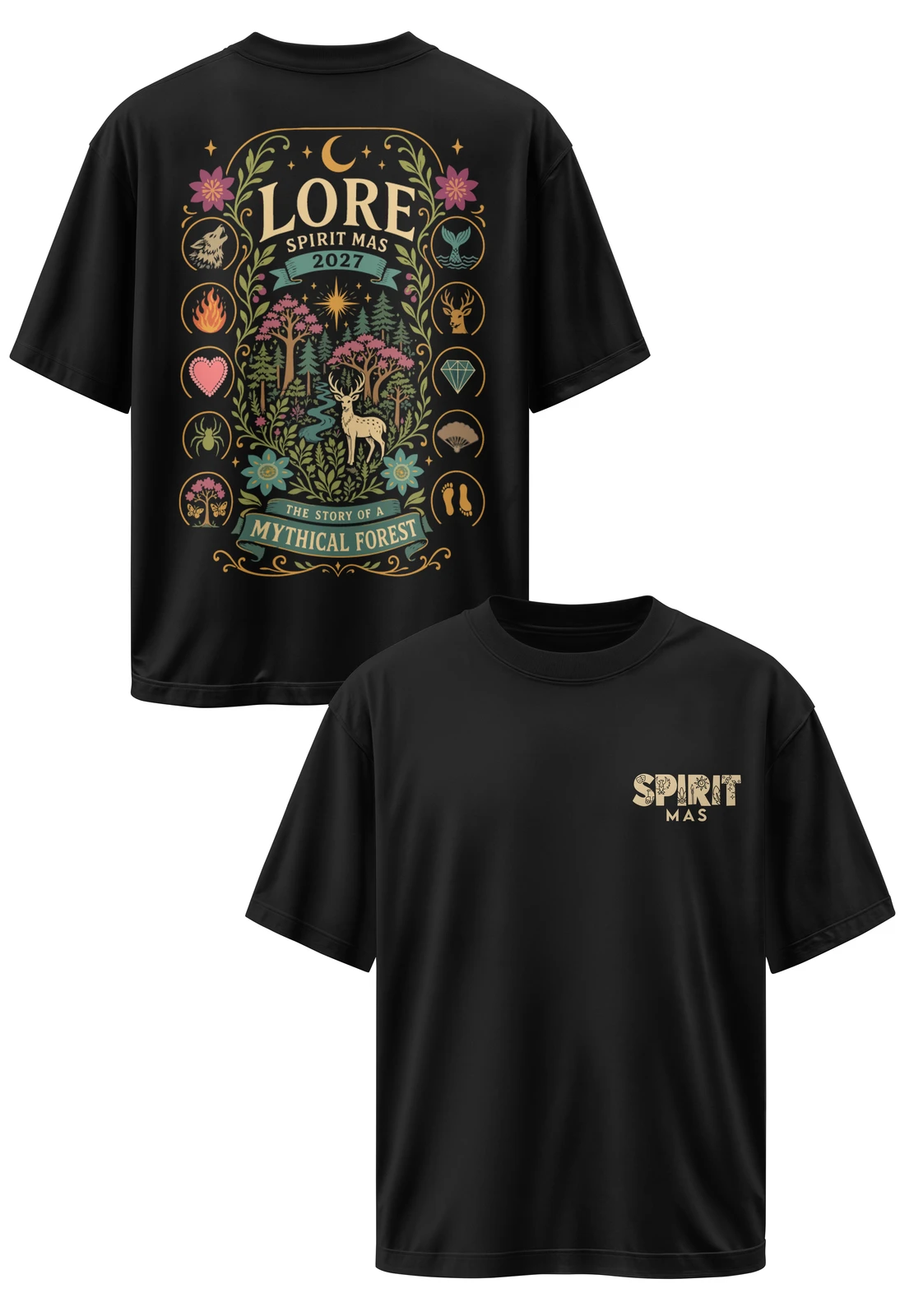 Unisex Vintage LORE T-Shirt in Black